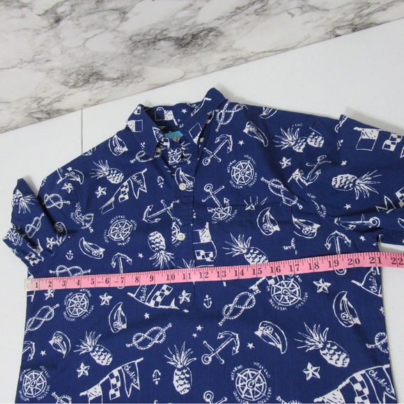 Chubbies Blue Nautical Printed Men's Popover Shirt Size Small 
Pineapple Anchor - Picture 9 of 13